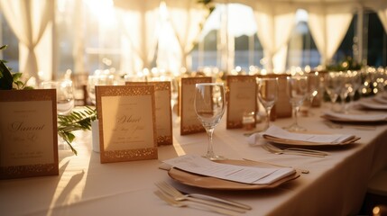 reception table tent