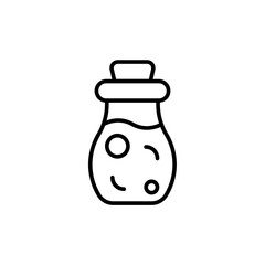 Magic potion outline icons, minimalist vector illustration ,simple transparent graphic element .Isolated on white background