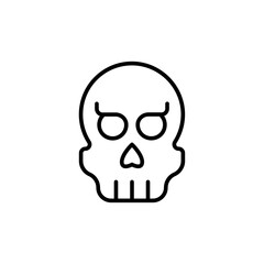 Skull outline icons, minimalist vector illustration ,simple transparent graphic element .Isolated on white background