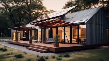 Obraz premium solar metal home
