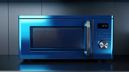 Fototapeta premium kitchen blue brushed metal