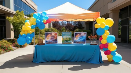festival tradeshow table