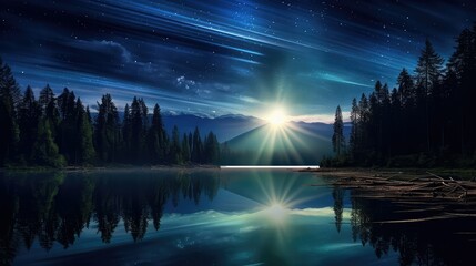 Fototapeta premium tranquility blue beam