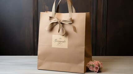 customized kraft gift bag