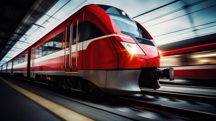 Naklejka premium design red train