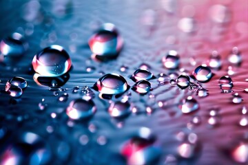 dreamy droplets a close up of water droplets on a surface photo
