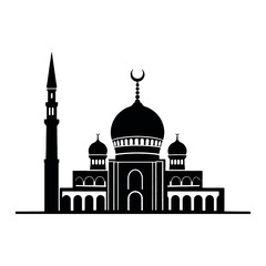 mosque logo art illustration vector silhouette isolated white background