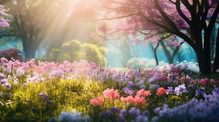 Obraz premium flowers spring overlay