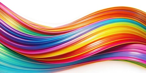 Fototapeta premium Abstract Wavy Dynamic Lines and Circular Curves on White Background for Modern Design Aesthetic, Creative Graphics, Art Backgrounds, and Minimalist Concepts