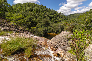 paisagem natural na cidade de Alto Paraiso de Goiás, região da Chapada dos Veadeiros, Estado de Goiás, Brasil