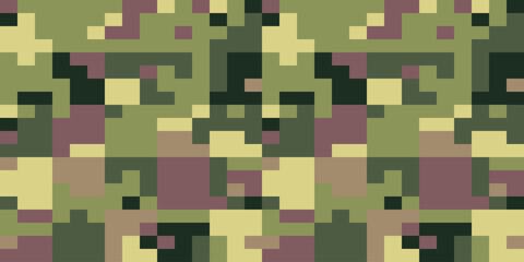 Army Seamless Camouflage, Modern Print Pattern That Was Used as the Default Camouflage Pattern Issued. Military Camouflage