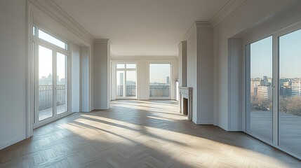 Fototapeta premium Renovation concept showing apartment changes before and after refurbishment