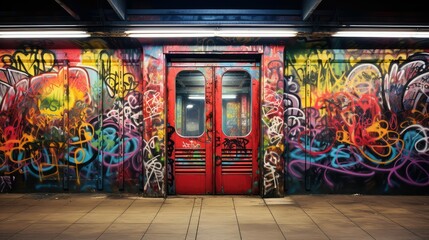 Obraz premium designs subway doors