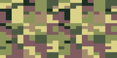 Army Seamless Camouflage, Modern Print Pattern That Was Used as the Default Camouflage Pattern Issued. Military Camouflage Uniform