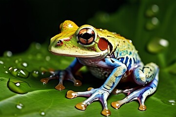 Obraz premium frog skin the textured often moist skin of a frog