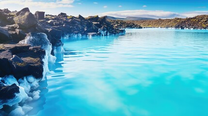 iridescent iceland blue lagoon