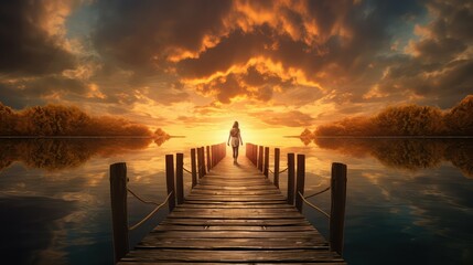 Obraz premium reflecti walk on water