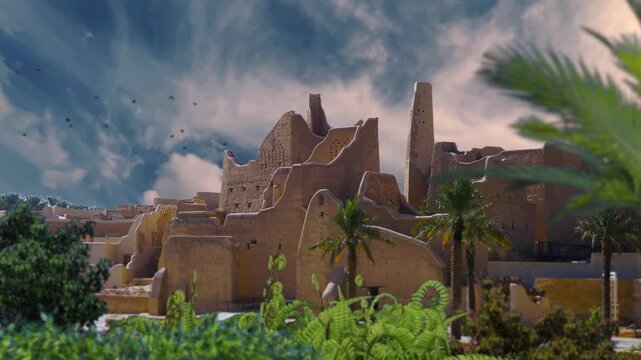 Ad Diriyah At-Turaif UNESCO World Heritage site, Kingdom of Saudi Arabia old heritage village imagination Imam Abdullah bin Saud Palace. The city of Diriyah old capital is located in the Saudi Arabia
