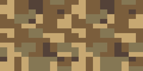 Camouflage Seamless Pattern. Trendy Style Camo, Repeat Print. Military Camouflage Suit