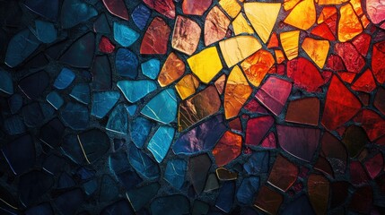 Colorful Stained Glass Wall