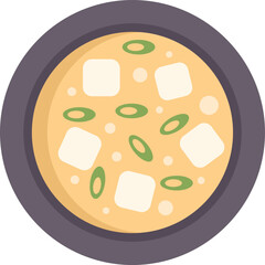 Comforting bowl of miso soup, garnished with tofu and scallions, perfect for a warming meal