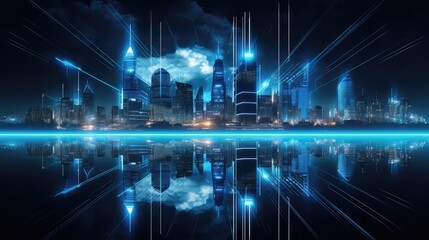 skyline blue template