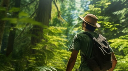 Fototapeta premium forest green cap
