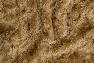 Brown wool texture background. plush. mohair. fur