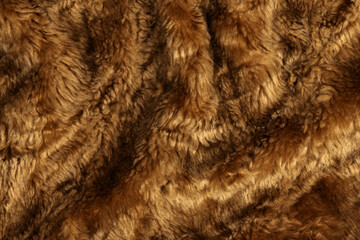 Brown wool texture background. plush. mohair. fur