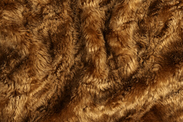 Brown wool texture background. plush. mohair. fur