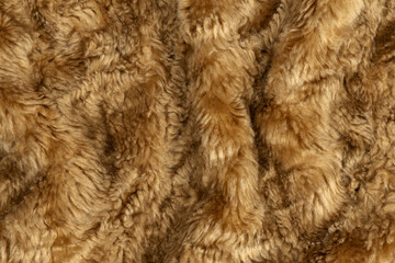 Brown wool texture background. plush. mohair. fur