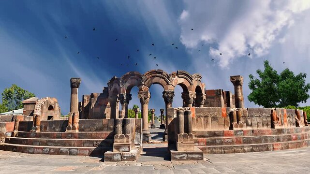 Zvartnots Cathedral, Armenia
Ruins of the Zvartnos temple in Yerevan, Armenia Famous landmark in Armenia. The ruins of the ancient medieval temple of Zvartnots, Armenia.
Old Ruins. Unesco World Sites