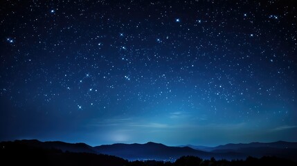 peaceful clear blue night sky