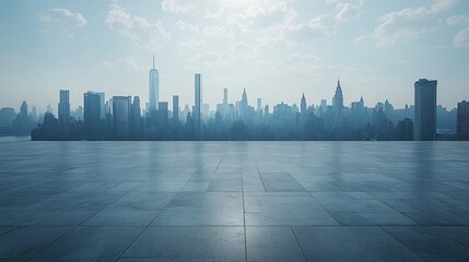Urban Center in Manhattan and Dubai Featuring Pathways, Parking, and Road for Automotive Advertising