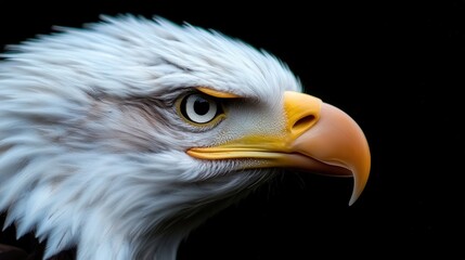 Majestic Bald Eagle Close Up Portrait  Sharp Gaze  Wildlife Photography  Bird of Prey  Nat
