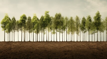 Fototapeta premium growth trees growing