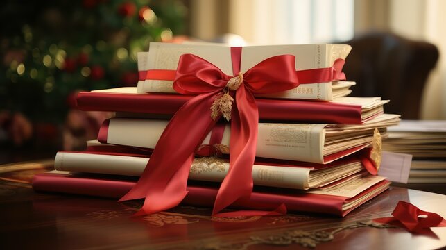 presentation red and gold certificate