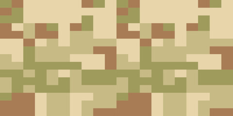 Camouflage Pattern Background Seamless Vector Illustration. Classic Clothing Style Masking Camo Repeat Print. Military Camouflage Patterns