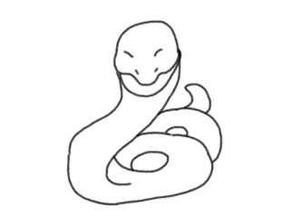 black and white snake