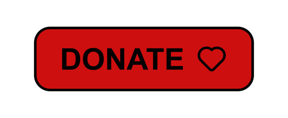 Donate Button Icon for Charity and Fundraising