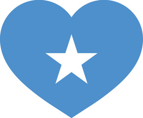 Somalia love symbol . Somalia flag heart . Somalia flag in heart shape . Vector illustration