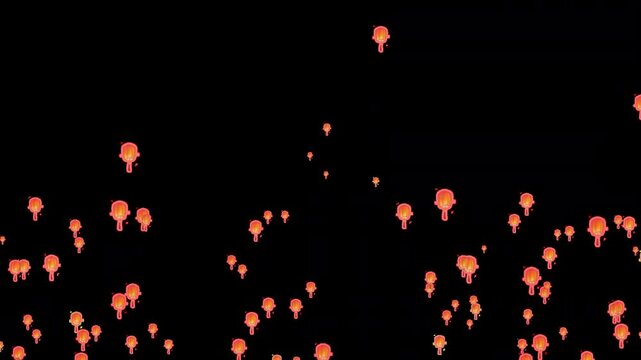 ランタン祭り② lantern festival 灯籠 台湾 Taiwan 中国 China,：CG映像素材（アルファチャンネル付き）CG video material (with alpha channel)