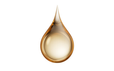 Golden liquid water drop, 3d rendering.