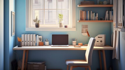 walls small office space