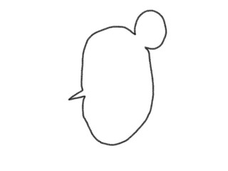 Hand-painted speech bubbles