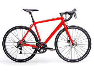 Fototapeta premium Side view racing bicycle, isolated on white background 