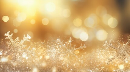 magical gold snowflake background