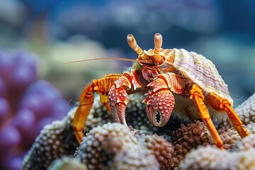 Hermit crab in Solomon Islands reef