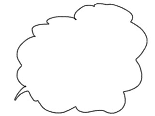 Hand-painted speech bubbles