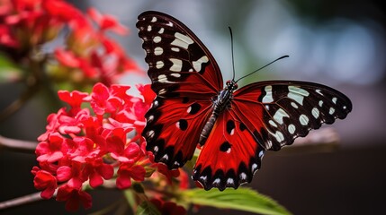 Fototapeta premium markings butterflies red
